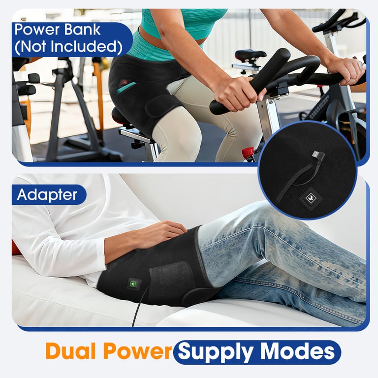 660nm Red Light Therapy Hip Wrap | USB Heating Massage Device thumbnail 3