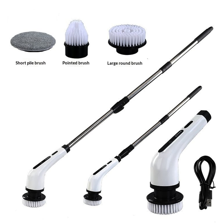 Electric Cleaning Brush with Extendable Handle | Cordless Scrubber