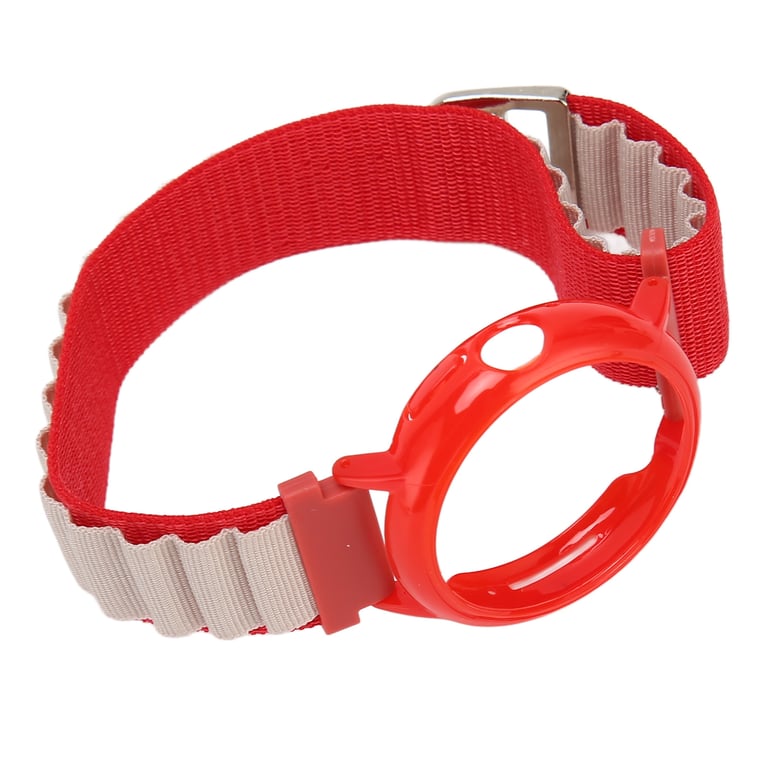Stretch Nylon Woven Loop Watch Band Strap With Plastic Protective Bumper Case Fit For Google Pixel Red White And Red Case thumbnail 2