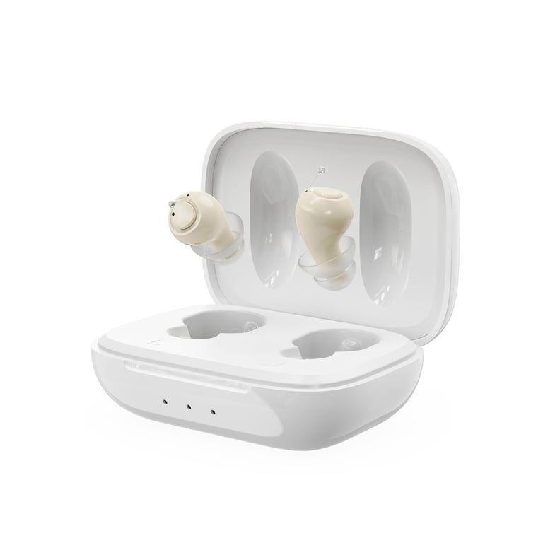 In-Ear Personal Sound Amplifier | Rechargeable with Charging Case