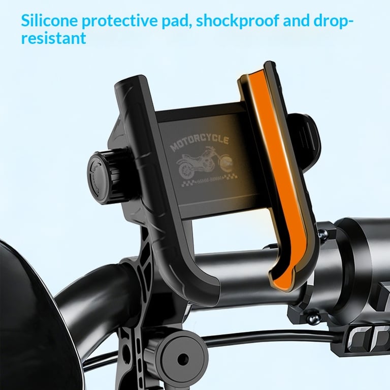 Universal Bicycle Motorcycle Phone Holder | Secure Handlebar Mount thumbnail 8
