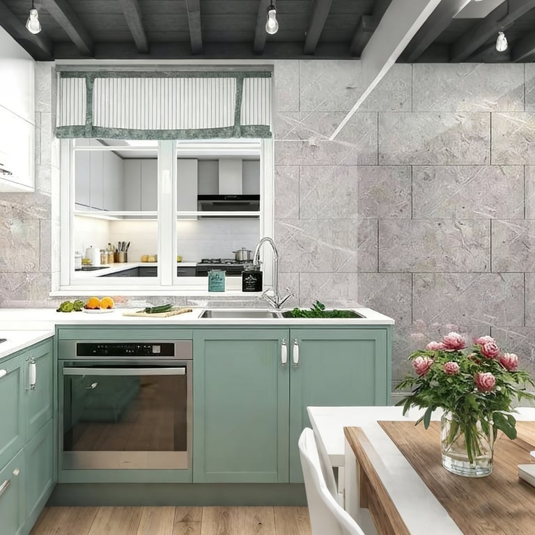20Pcs Marble PVC Wall Stickers Self-Adhesive Kitchen Bathroom Tiles