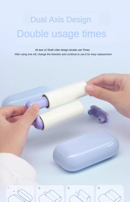 Portable Pet Hair Remover With Lid | Reusable Lint Roller thumbnail 5