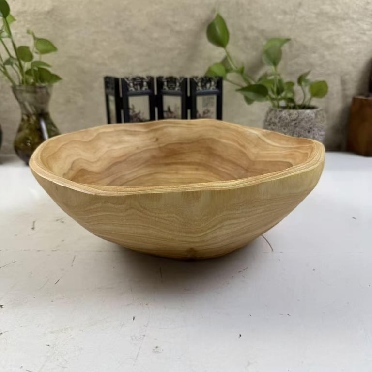 European-Style Wooden Boat-Shaped Fruit Tray | Solid Wood Serving Bowl thumbnail 14