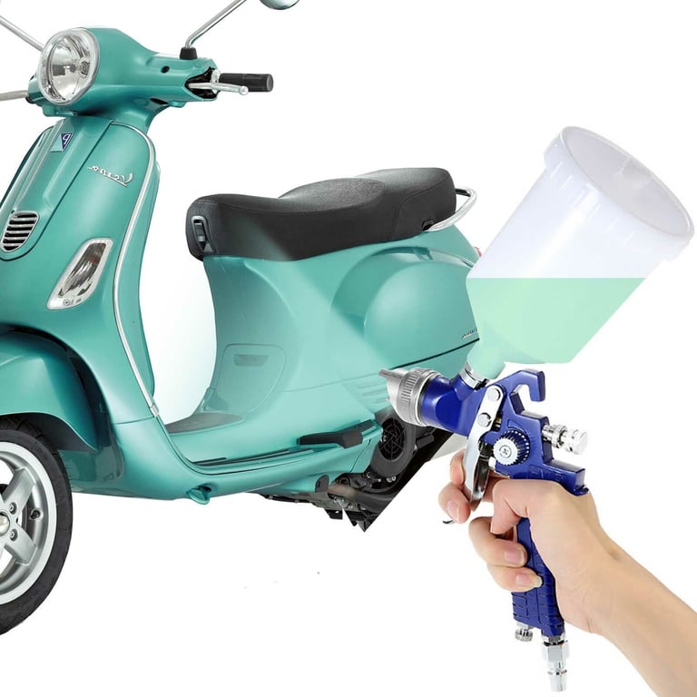 2 X HVLP Spray Gun Kit Air Gravity Feed Vehicle Car Paints1.4MM 0.8MM Nozzle thumbnail 19