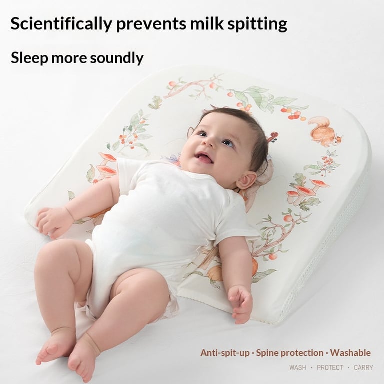 Newborn Anti-reflux Inclined Feeding Pillow | Washable Baby Wedge Pad thumbnail 5