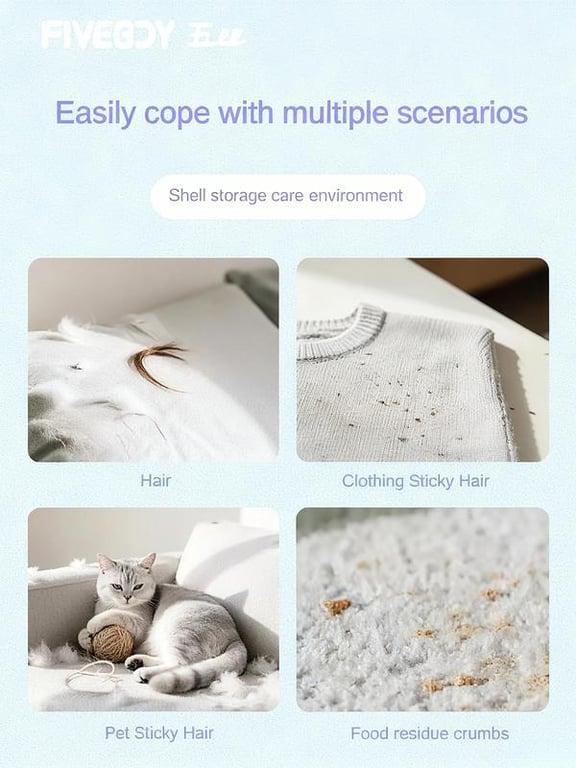 Portable Pet Hair Remover With Lid | Reusable Lint Roller thumbnail 9