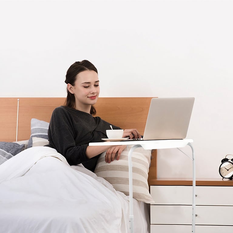 Foldable Tray Table with 6 Heights & 3 Angles | Adjustable Laptop Desk thumbnail 2