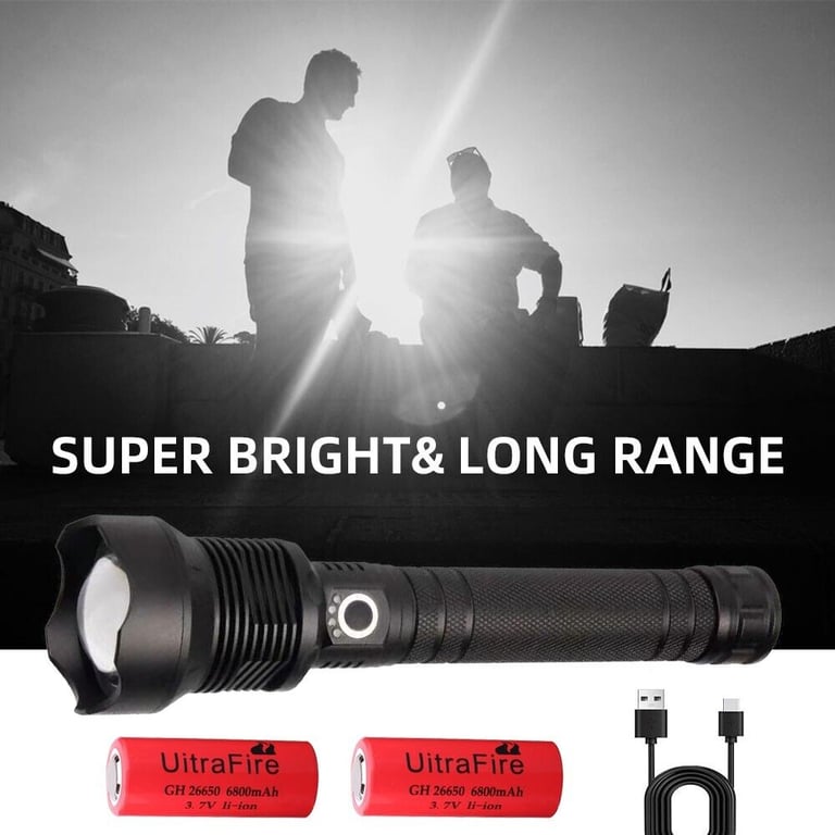 9900000LM LED Flashlight Rechargeable Zoom Torch | Super Bright thumbnail 7