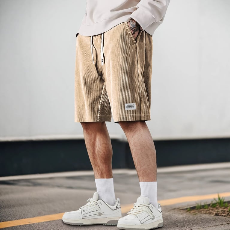 American-Style Mens Quick-Dry Shorts | Breathable Summer Drawstring thumbnail 3