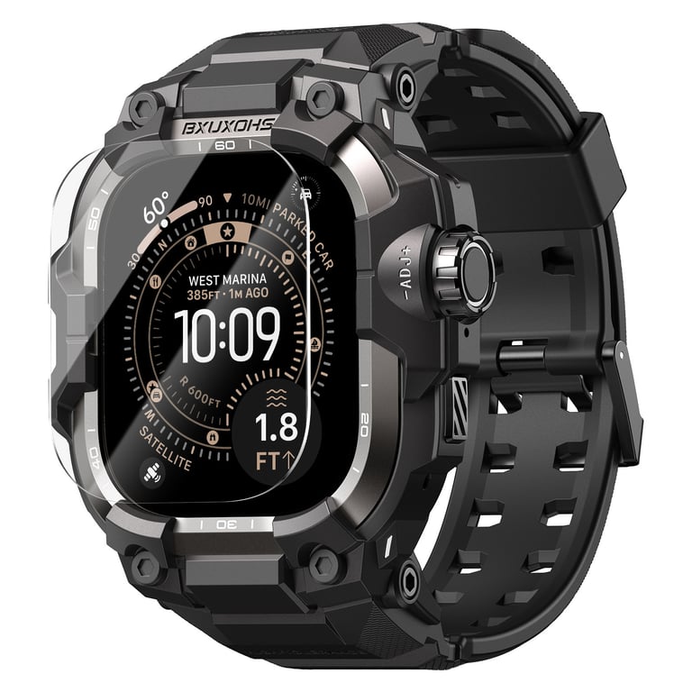 Zinc Alloy Tactical Smartwatch Case with Integrated Band | Military-Grade Protection thumbnail 7