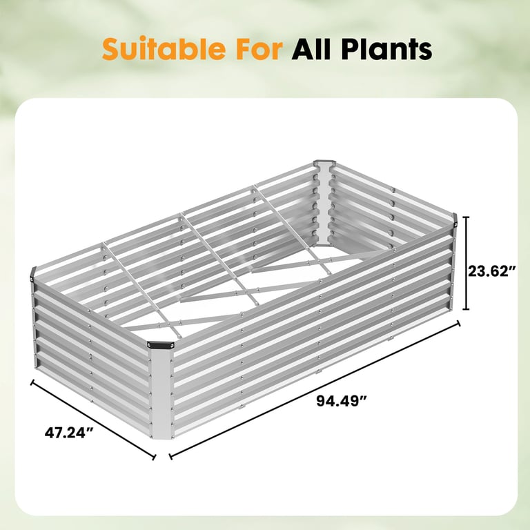 Galvanized Raised Garden Bed | Rust-Resistant Steel Planting Box thumbnail 10