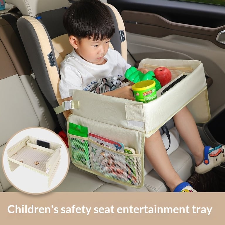 Car Baby Safety Seat Tray with Phone Holder | Padded Activity Tray thumbnail 5