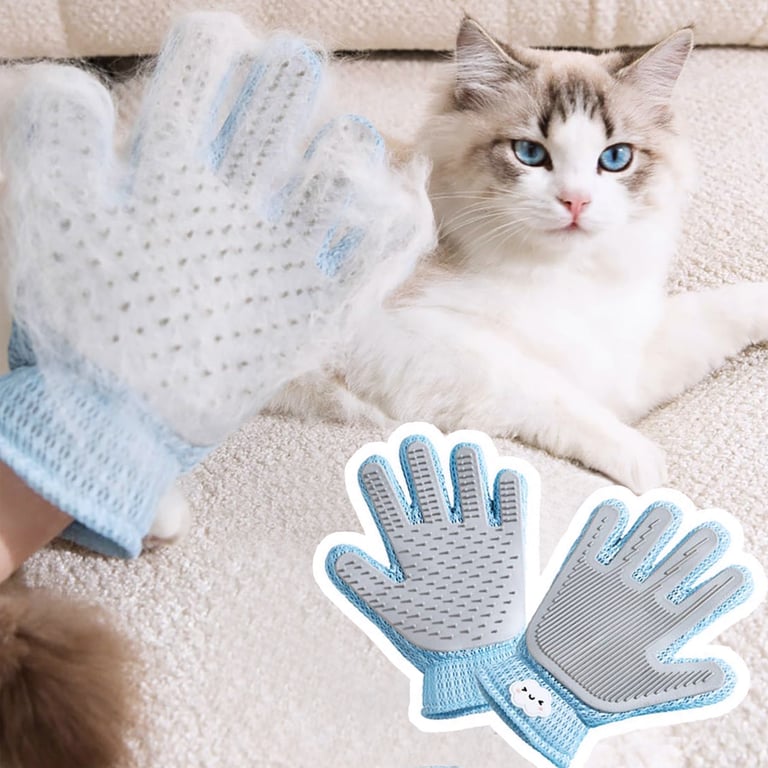 2in1 Double Sided Pet Grooming Glove | Deshedding Brush Mitt Cats Dogs thumbnail 8