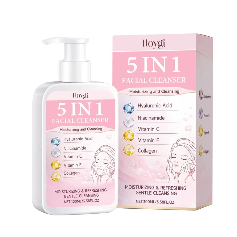Hoygi 5 In 1 Multi-Effect Facial Cleanser | Gentle Daily Face Wash thumbnail 2