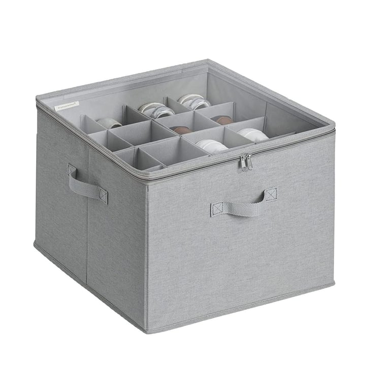 Foldable Fabric Shoe Storage Box with Dividers | Organize & Protect