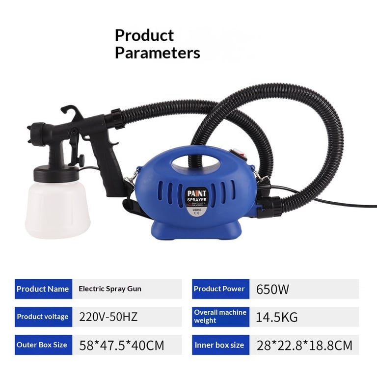High-Pressure Electric Spray Gun for Paint | Professional Atomizing thumbnail 6