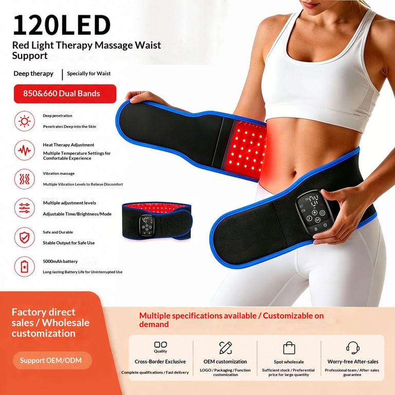 120-LED Far-Infrared Heating Massage Therapy Waist Support Belt | Health & Beauty thumbnail 16