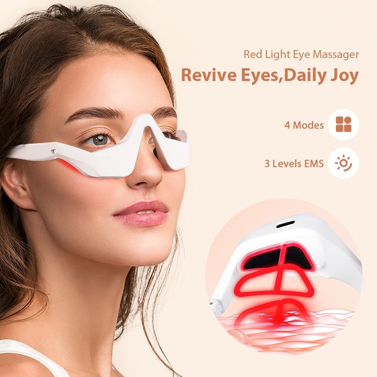 Red Light Therapy Eye Massager Glasses | Fatigue & Dark Circle Relief thumbnail 17