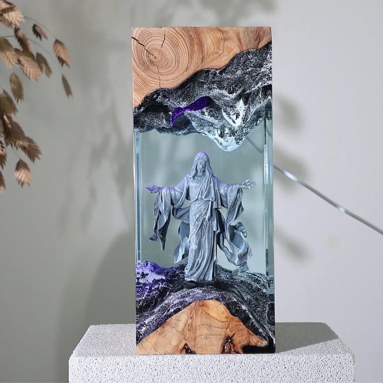 Saint Sebastian Resin Art Lamp | Ambient Lighting Decor thumbnail 3