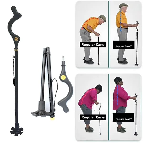 Adjustable Height Walking Stick | Ergonomic Hiking Cane thumbnail 4