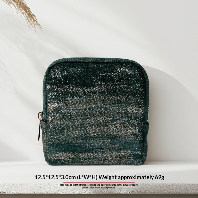 Velvet Cosmetic Bag with Tassel | Zippered Travel Pouch Canada thumbnail 10