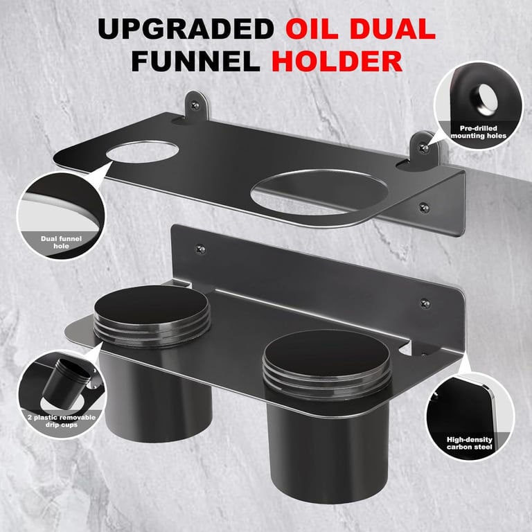 Wall-Mounted Funnel Paint Bottle Storage Rack | Home & Kitchen Organization thumbnail 7