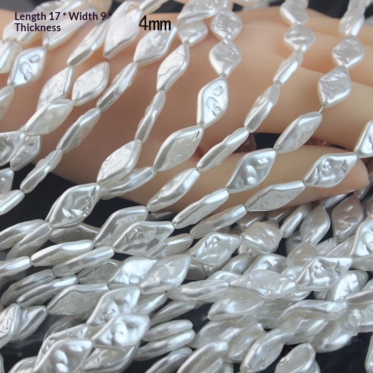 Baroque Pearl Beads for Jewelry Making | ABS Straight-Hole Beads thumbnail 3