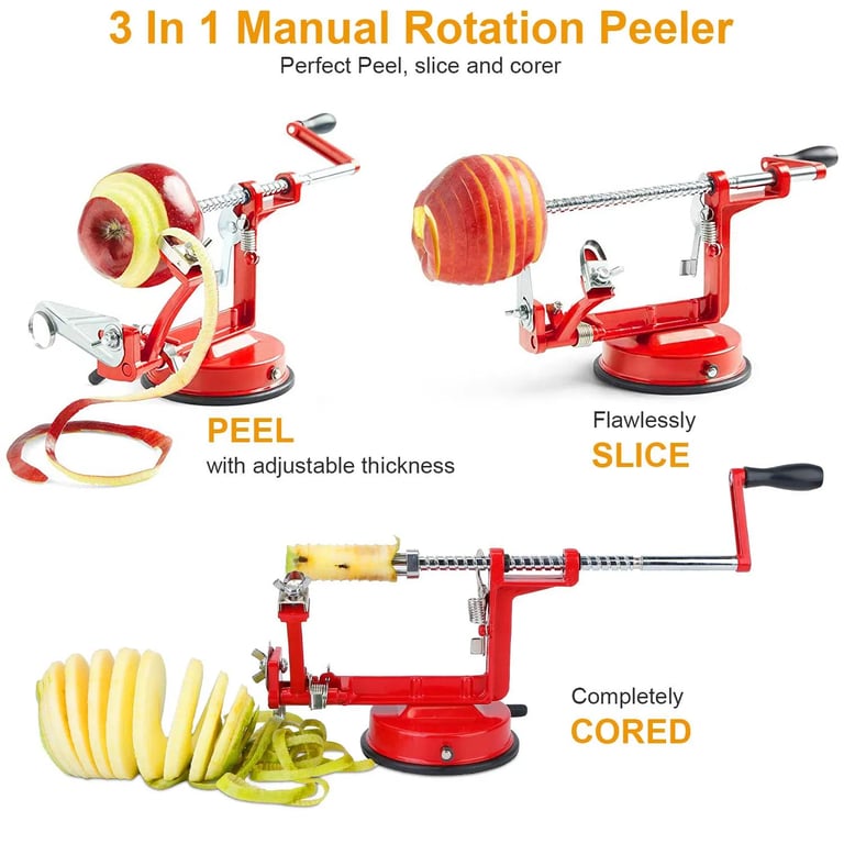 3-in-1 Apple Peeler Slicer Corer | Stainless Steel Manual Fruit Peeler thumbnail 7
