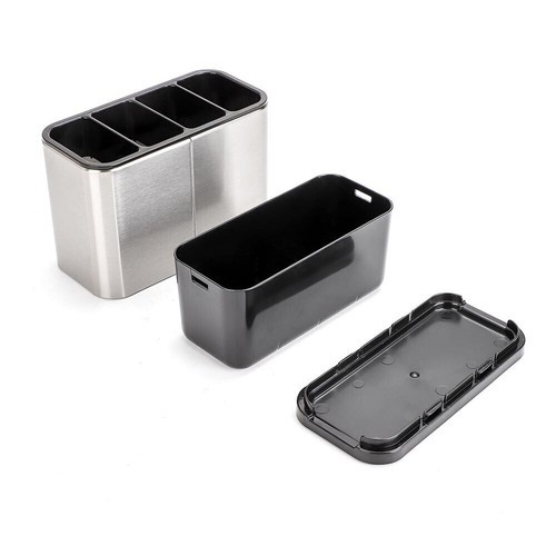 Stainless Steel Kitchen Cutlery Holder | Utensil Storage Organizer thumbnail 2