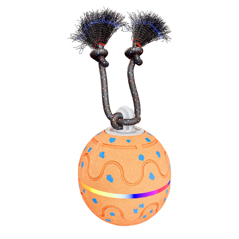 Smart ETPU Pet Toy Ball with Sound, Light & Dog Leash | Interactive thumbnail 1