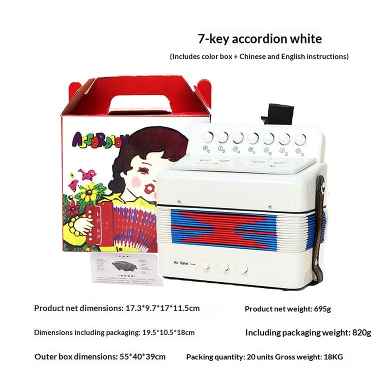7-Key Portable Accordion for Kids | Educational Music Toy Canada thumbnail 6