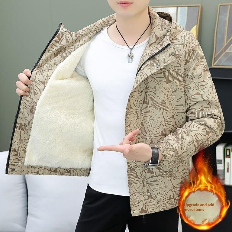 Thickened Fleece-Lined Workwear Jacket for Men | Commuter Style thumbnail 4