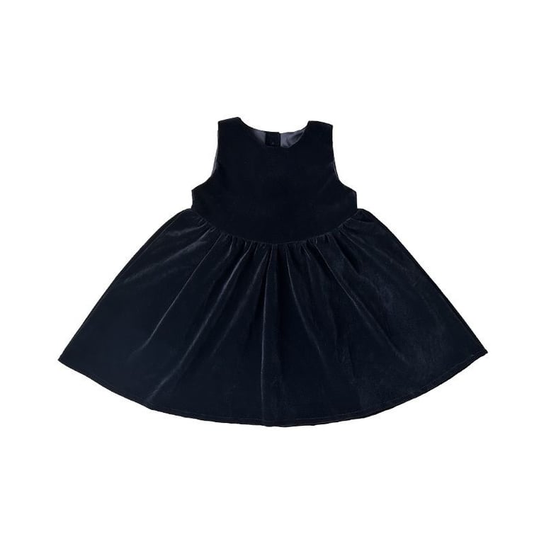 Children's Doll-collar Shirt And Black Vest Dress Set - image 1