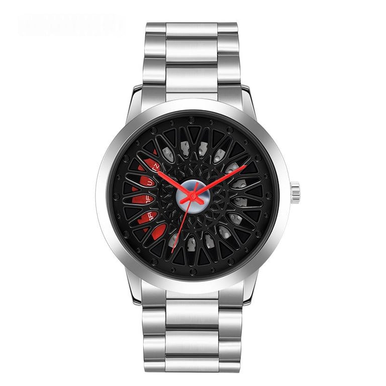 Hollowed-Out Wheel Watch Waterproof Steel Band Business Style Teenagers thumbnail 2