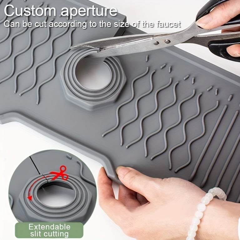 Non-Slip Silicone Kitchen Sink Splash Guard | Self-Draining Board thumbnail 9