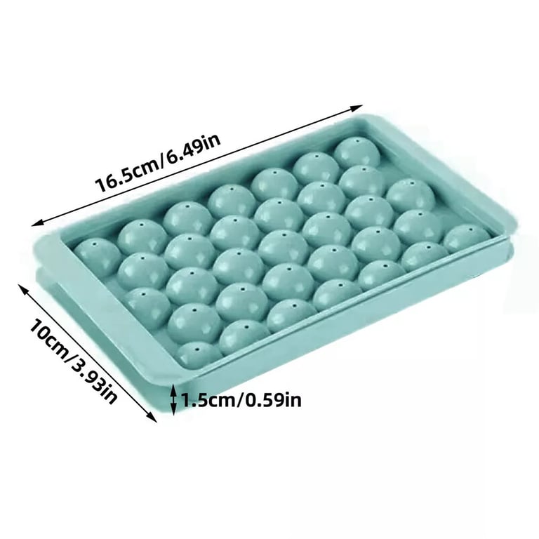Ice Cube Tray With Lid | 33 Grids Ice Ball Maker Mould Round Easy Release - image 1