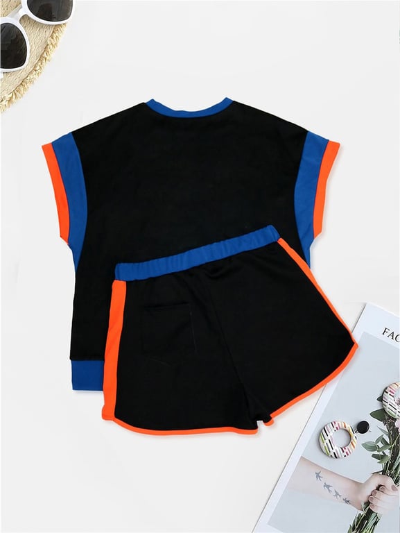 Loose-Fitting Two-Piece Set with Short Sleeves | Vibrant Casual Outfit thumbnail 19