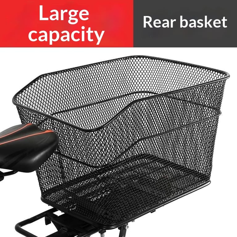 Mountain Bike Rear Rack Basket | Durable Metal Mesh Storage thumbnail 12