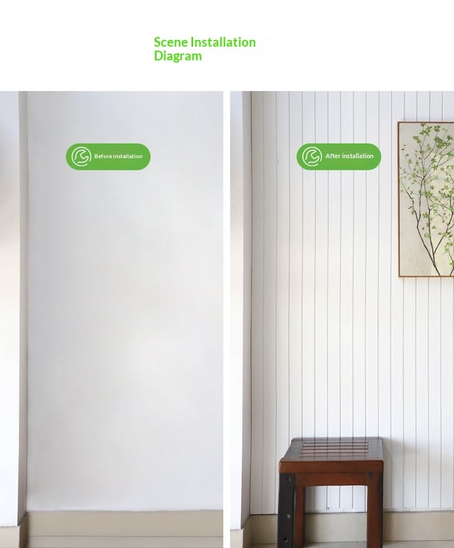 Self-Adhesive EVA Wood Grille Strips | Nail-Free Wall Paneling Canada thumbnail 9