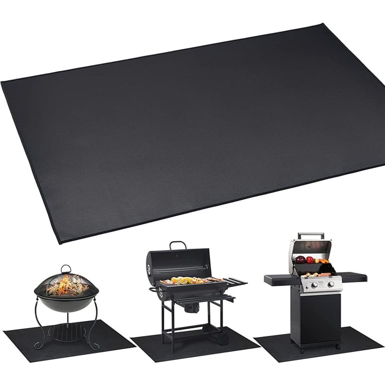 BBQ Grill Mat Flame-retardant Rectangular Protective Pad thumbnail 1