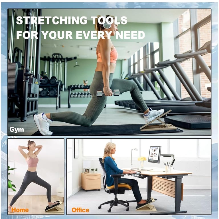Wooden Slant Board Calf Stretcher | Foldable Incline Board for Yoga thumbnail 7