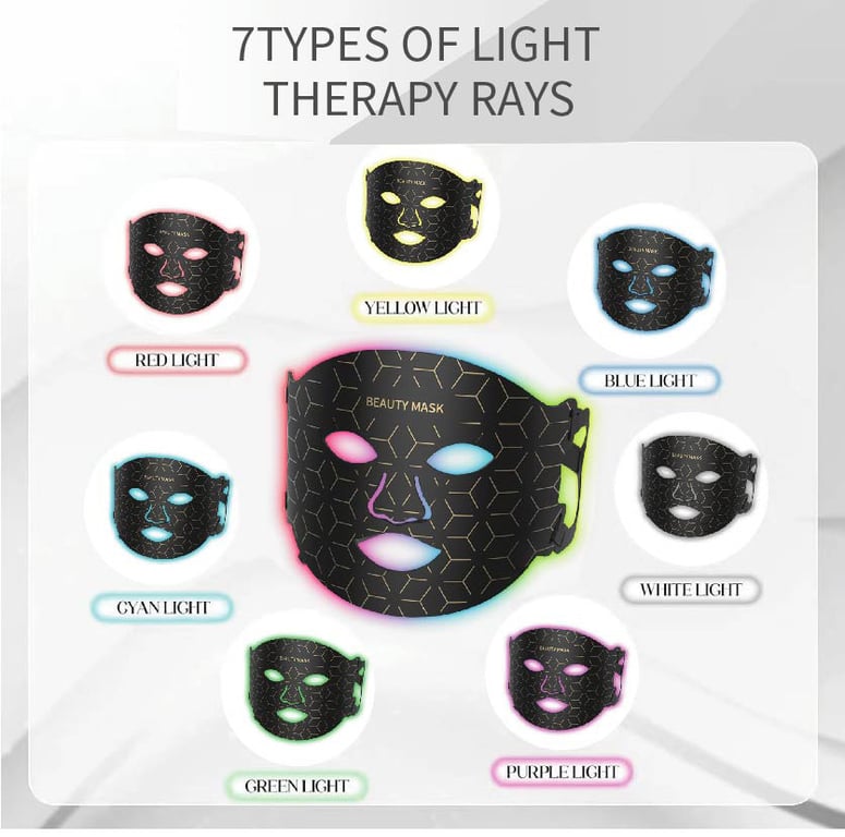 LED Silicone Multicolor Photon Therapy Rejuvenating Facial Mask | Canada thumbnail 20