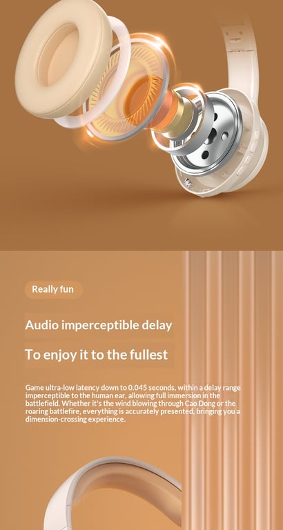 Fashionable On-Ear Bluetooth Wireless Headphones with RGB Lighting thumbnail 15
