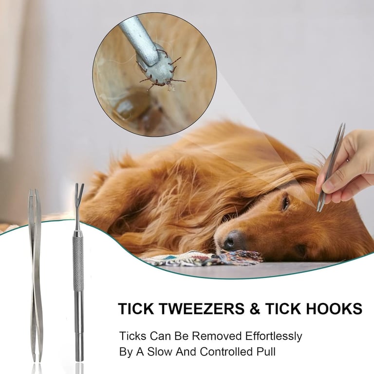 8-in-1 Tick Removal Tool Kit for Dogs & Cats | Pet Flea Comb thumbnail 4