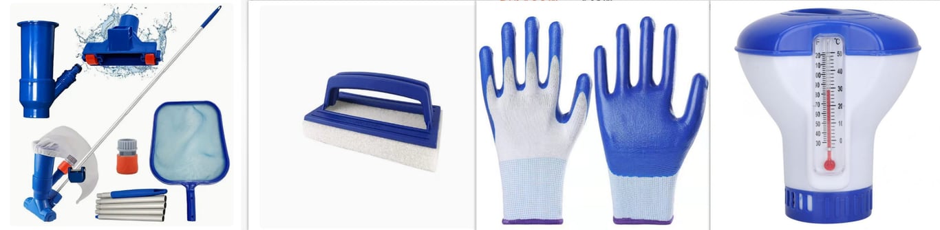 Pool Cleaning Tool with Bottom Brush & Suction Head | Captain Fam thumbnail 5