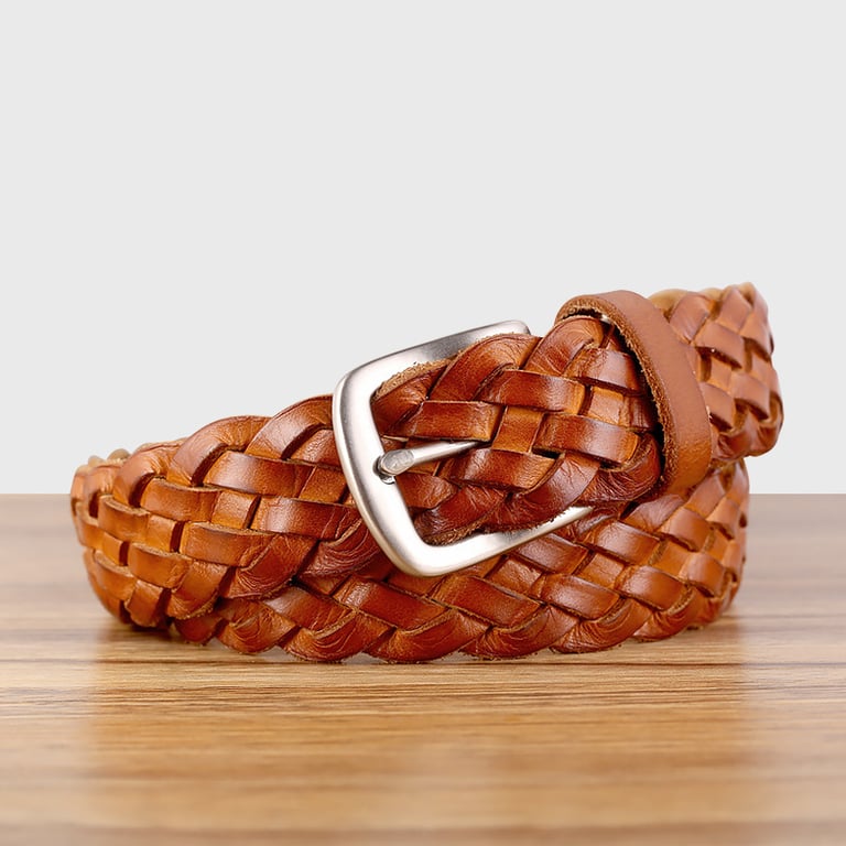 Vintage Woven Vegetable-Tanned Leather Belt | Canadian Made thumbnail 6