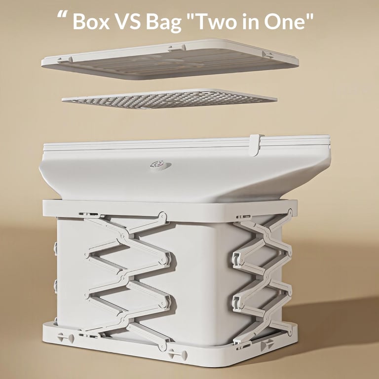 Foldable Plastic Storage Cabinet No Installation | Multi-Layer Organizer thumbnail 3