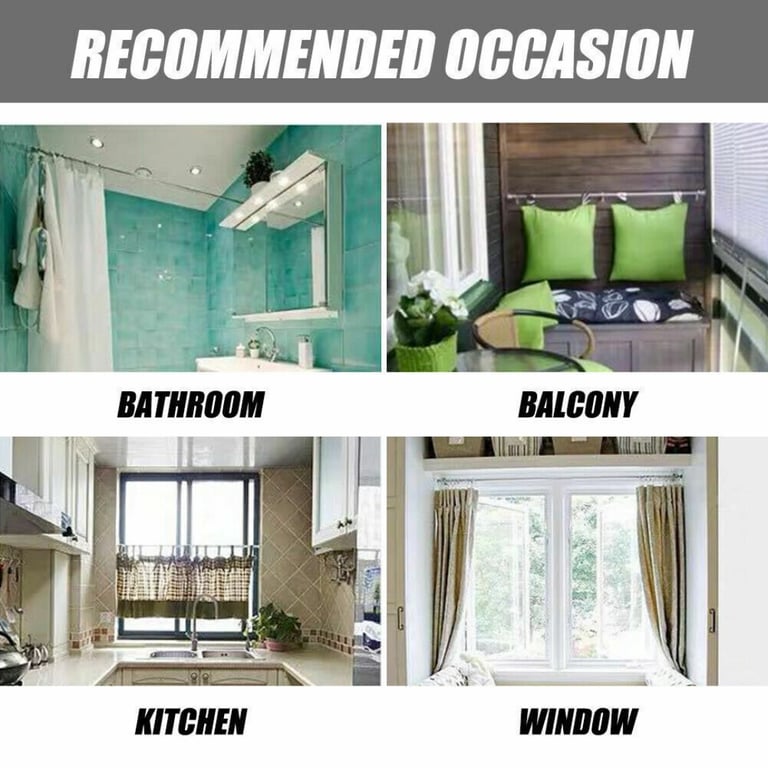 Heavy Duty Telescopic Shower Curtain Pole | No-Drill Spring Tension Rod thumbnail 4