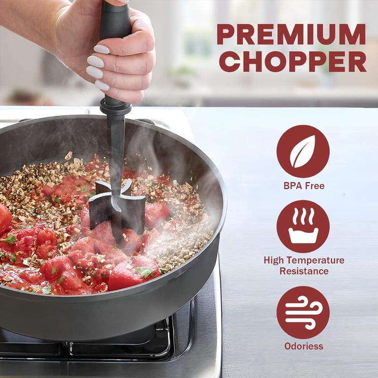 Premium Meat Chopper & Hamburger Grinder | Heat Resistant Home & Kitchen Tool thumbnail 4